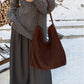 Women's Minimalist Loose Suede Shoulder Bag