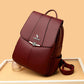 New Women's PU Soft Leather Casual Backpack