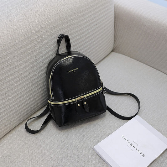 Mini Oil Wax Leather Small Backpack