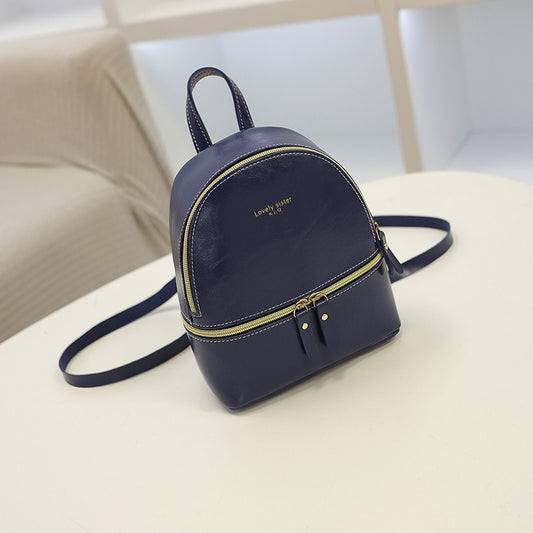 Mini Oil Wax Leather Small Backpack