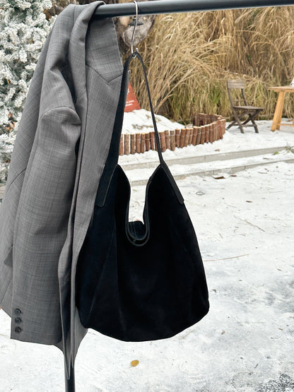 Women's Minimalist Loose Suede Shoulder Bag